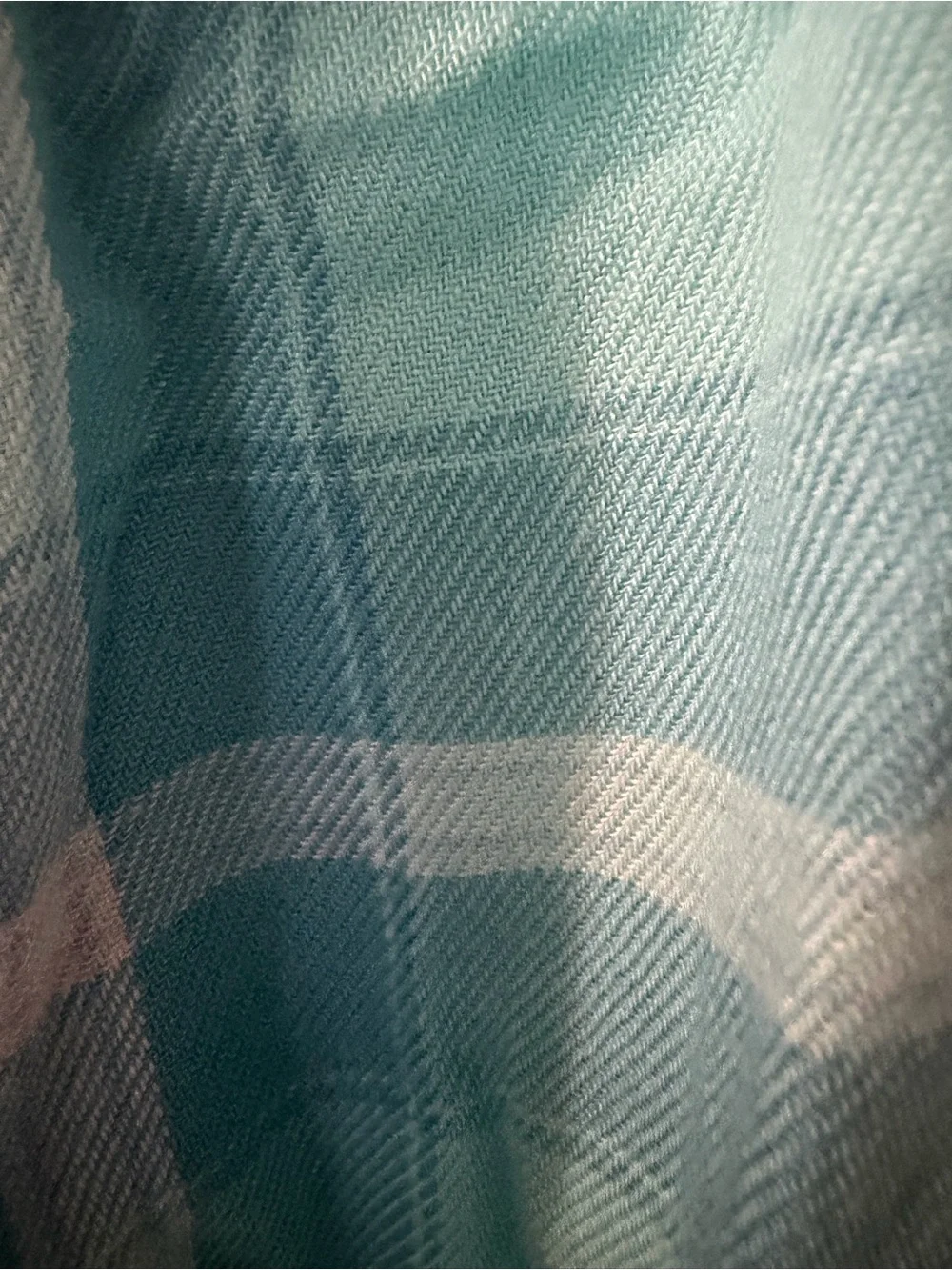 Justice Teal Plaid Button-Down Shirt with Sequin Shoulder Trim